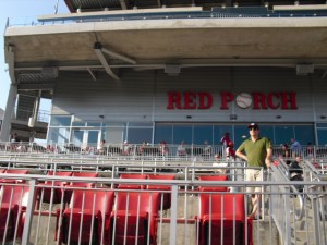 Restaurant and Lounge behind Red Porch seats
