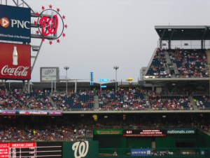 Miller Lite Scoreboard Walk sections from across the field