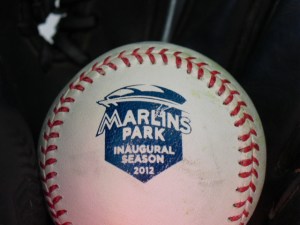 Marlins Park commemorative baseball