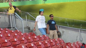 Ben and Jack walking back after trying to distract the guard.