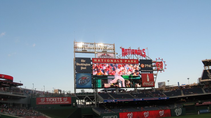 Nationals Park scoreboard