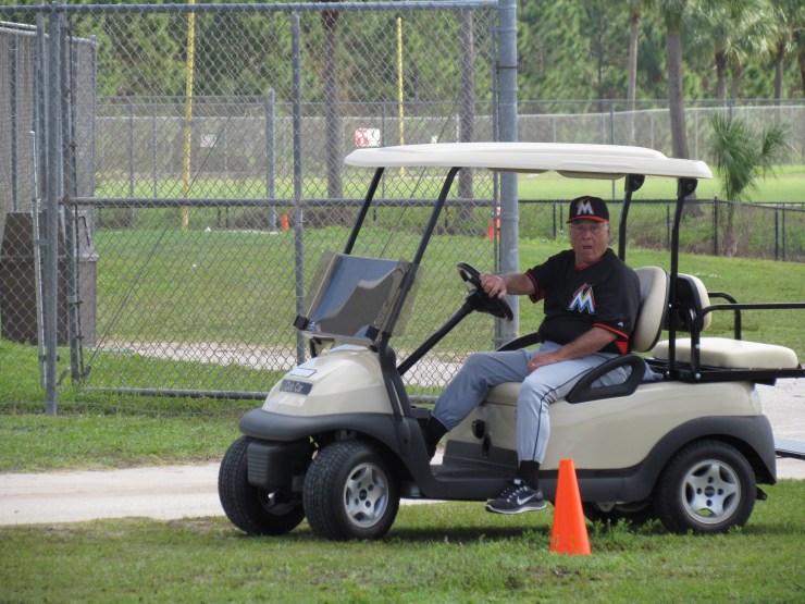 Jack McKeon golf cart