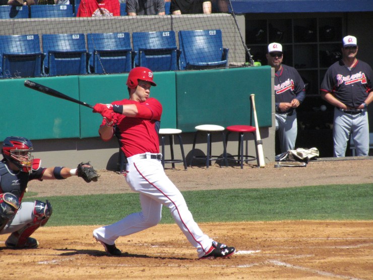 Bryce Harper hits a single