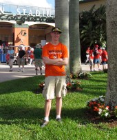 Me outside Roger Dean Stadium
