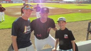 Me and Joe with Ryan McBroom at the game