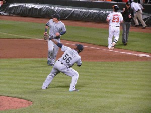 Fernando Rodney lets the arrow fly
