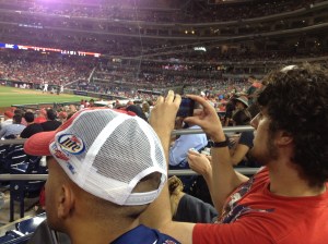 Ben and Jack in our final seats 113