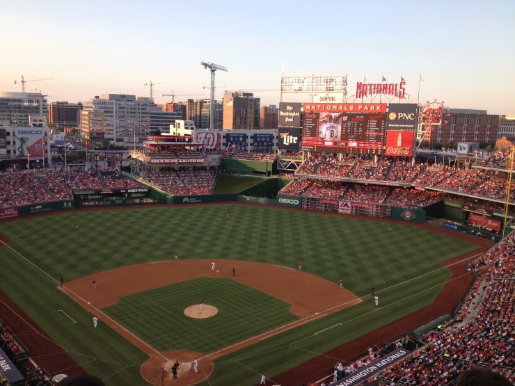 View of Nats Park from the press box