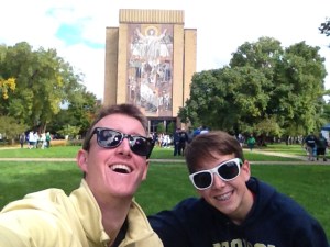 Me and Joe with Touchdown Jesus