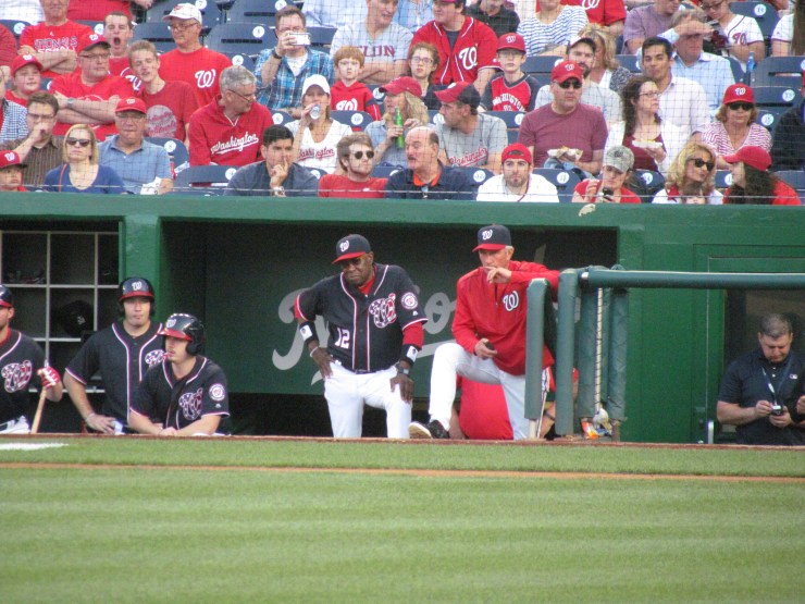 Dusty Baker in the Nats dugout